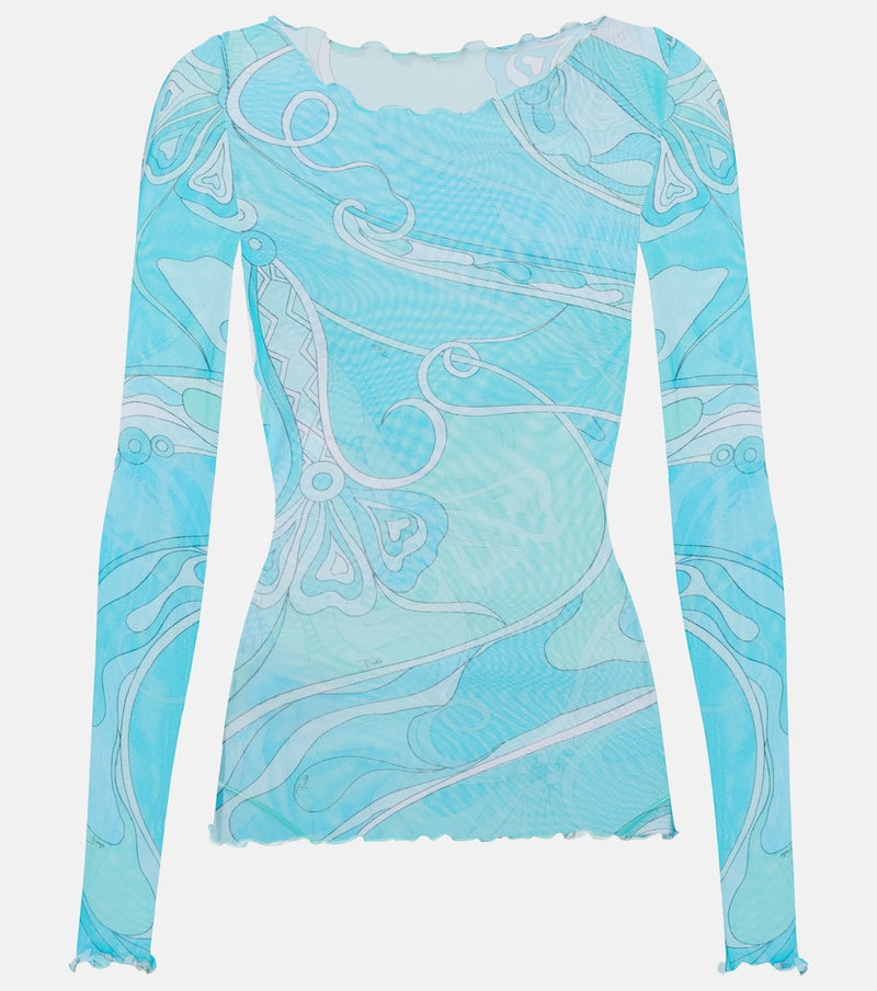 Pucci Orchidee sheer top