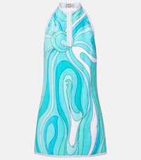 Pucci Iride halterneck cotton terry minidress
