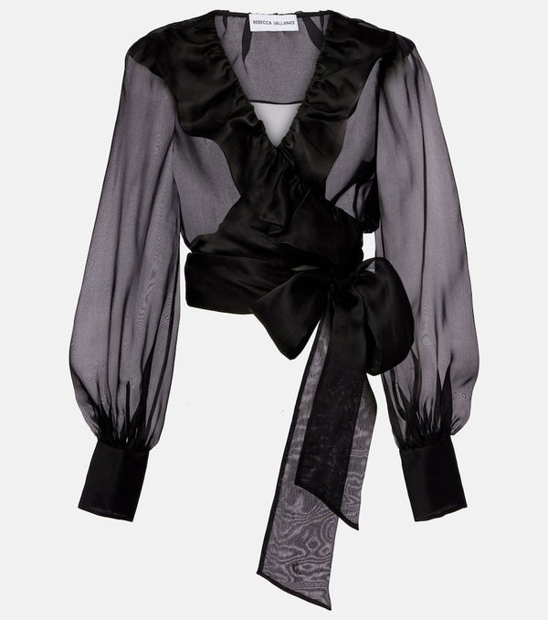 Rebecca Vallance Anjou sheer silk organza blouse