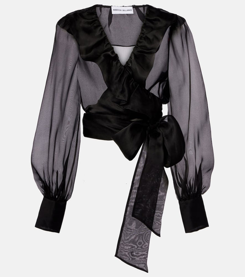 Rebecca Vallance Anjou sheer silk organza blouse