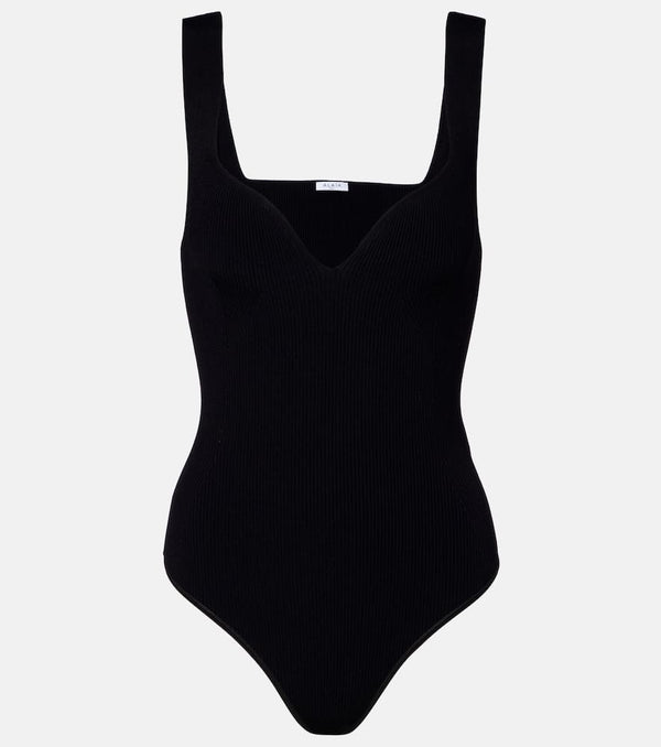 Alaia Ribbed-knit bodysuit