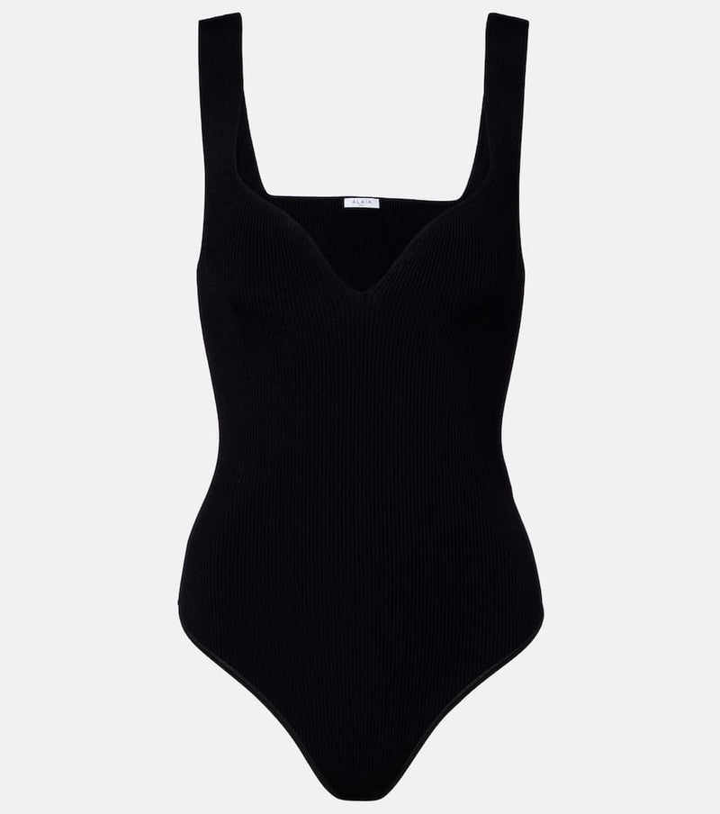 Alaia Ribbed-knit bodysuit