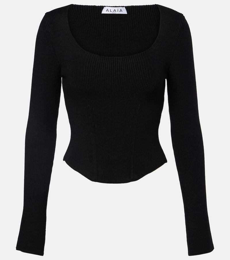 Alaia Wool-blend corset