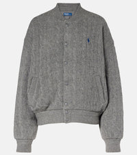 Polo Ralph Lauren Cable-knit wool and cashmere bomber jacket