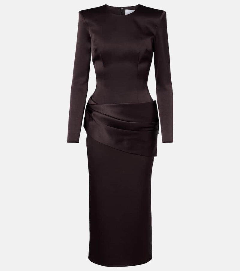 Alex Perry Draped satin crepe cocktail dress