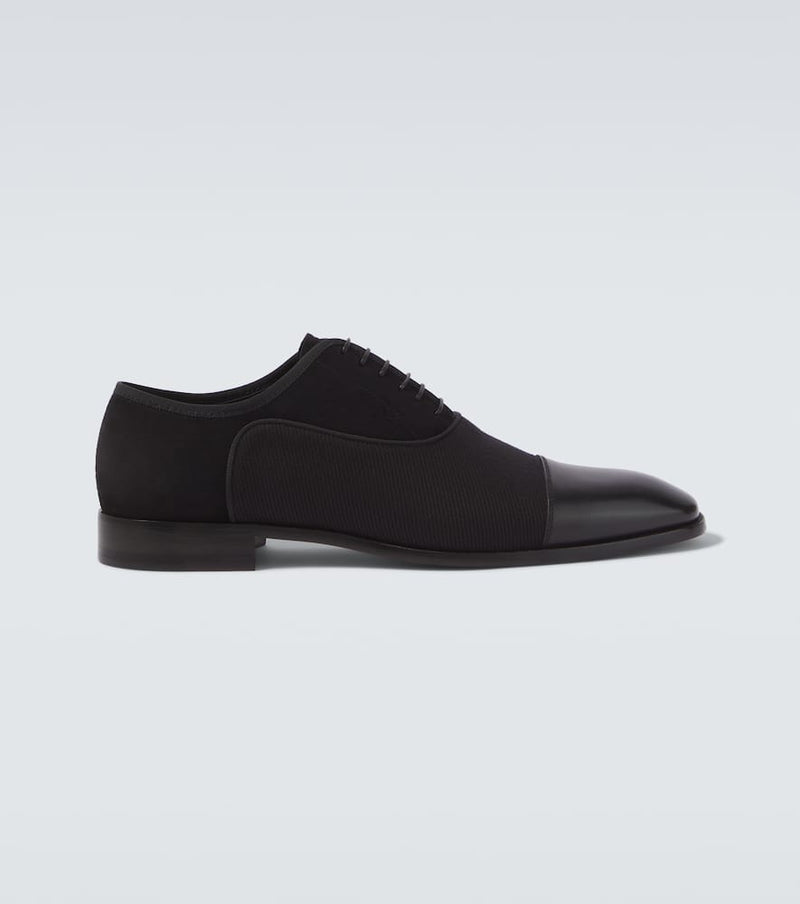 Christian Louboutin Greggory leather-trimmed Oxford shoes