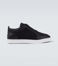 Christian Louboutin Rantulow leather-trimmed twill sneakers