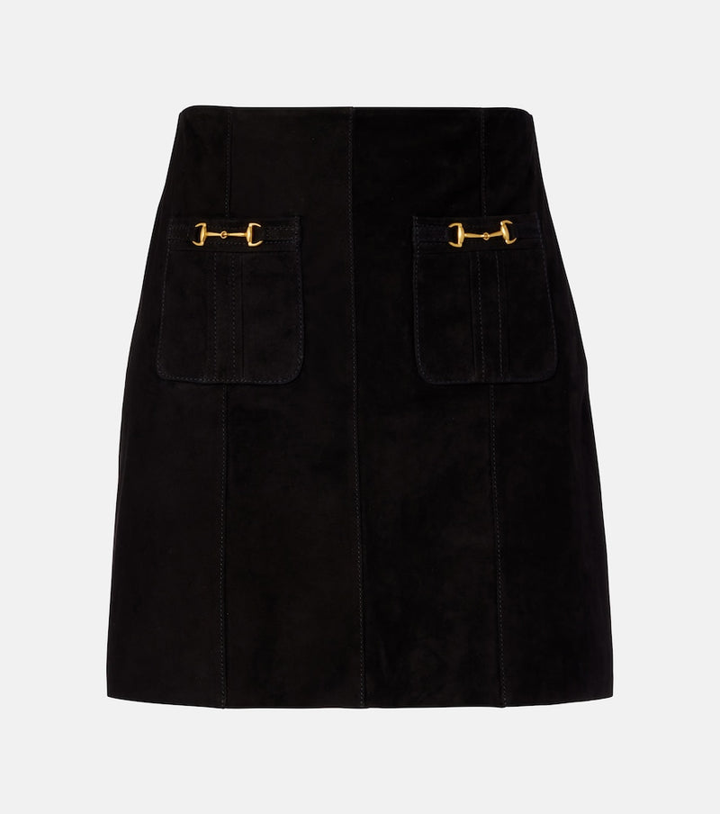 Rixo Wiley suede miniskirt