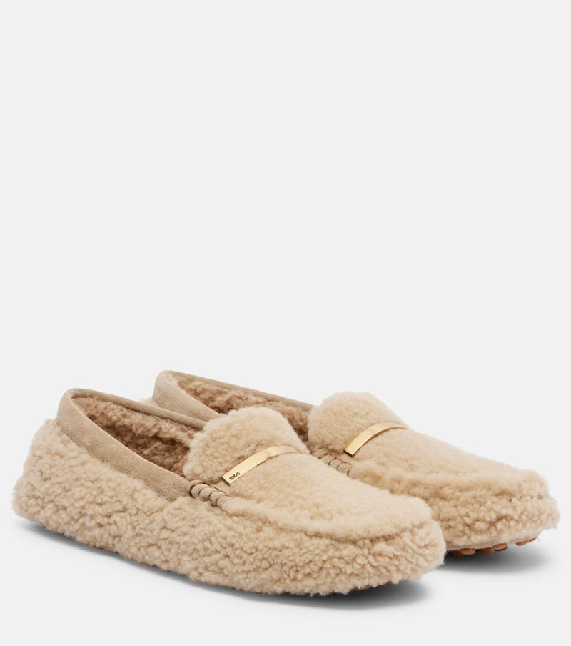 Tod's Gommino suede-trimmed driving shoes