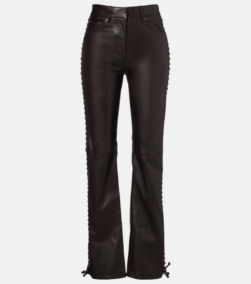 Rotate Leather straight pants