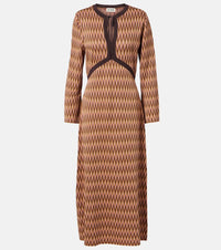 Rixo Pamela jacquard midi dress