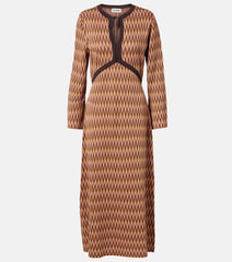 Rixo Pamela jacquard midi dress