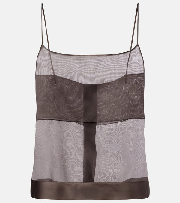 Calvin Klein Collection Carmen sheer silk camisole