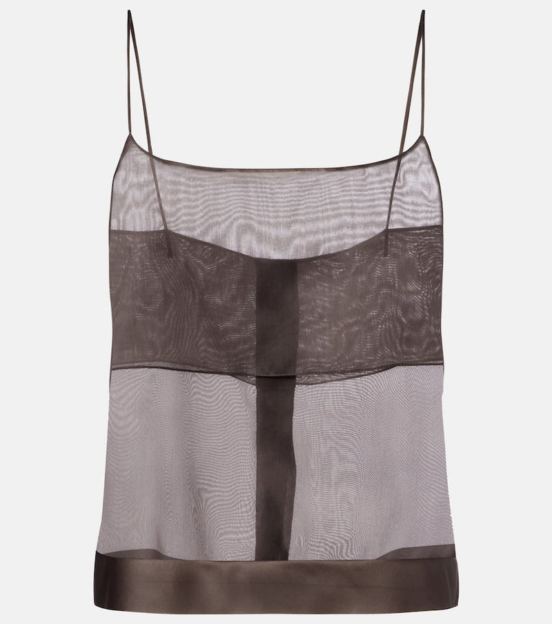 Calvin Klein Collection Carmen sheer silk camisole