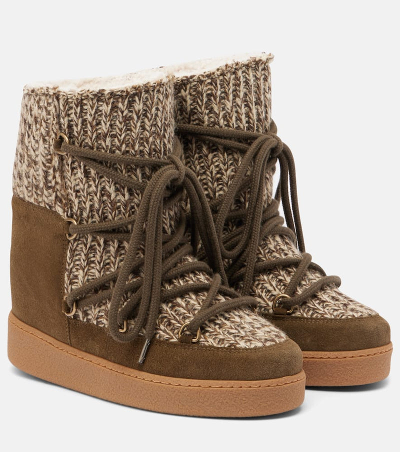 Isabel Marant Suede-trimmed snow boots