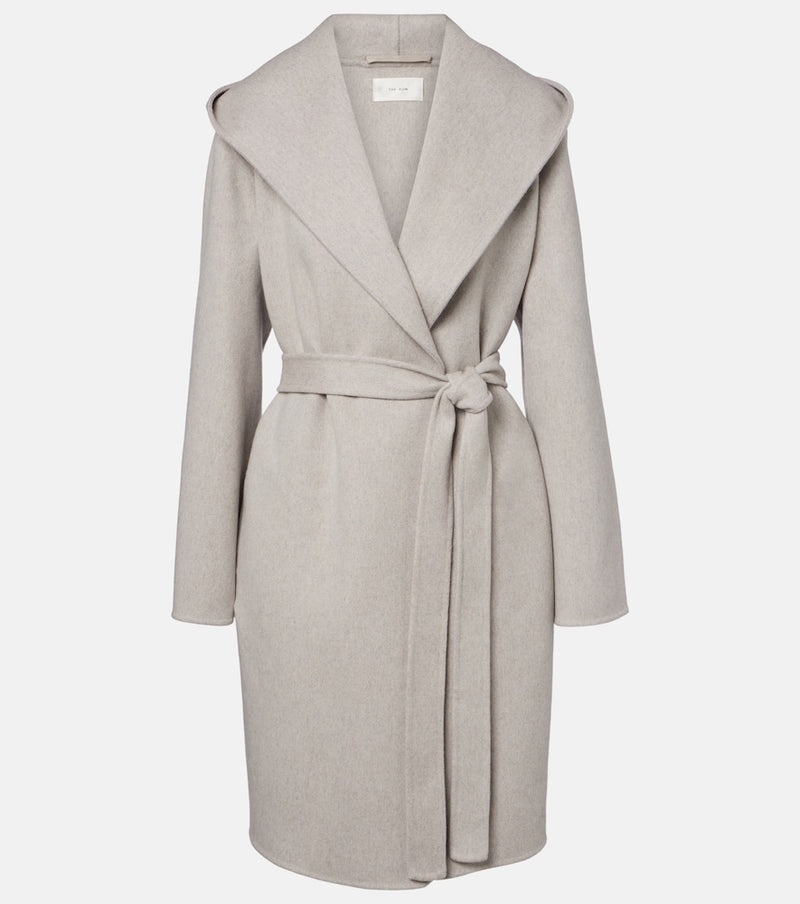 The Row Cicero cashmere wrap coat