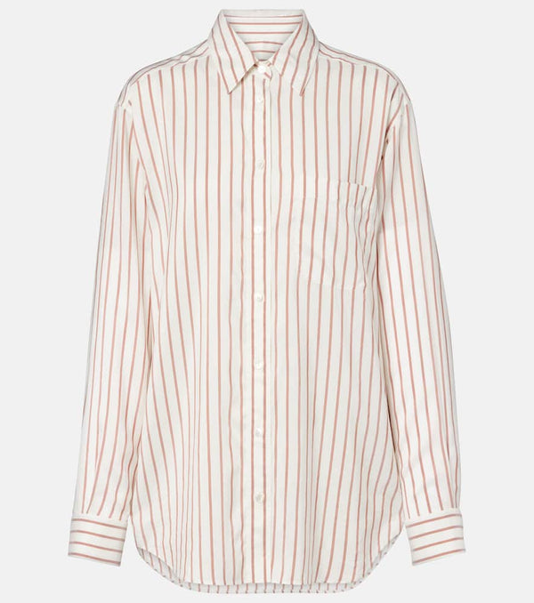 The Row Gavina striped silk shirt