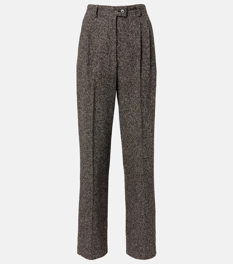 The Row Virgil silk-blend tweed wide-leg pants