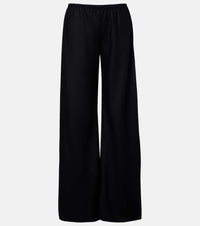 The Row Gala virgin wool flannel wide-leg pants