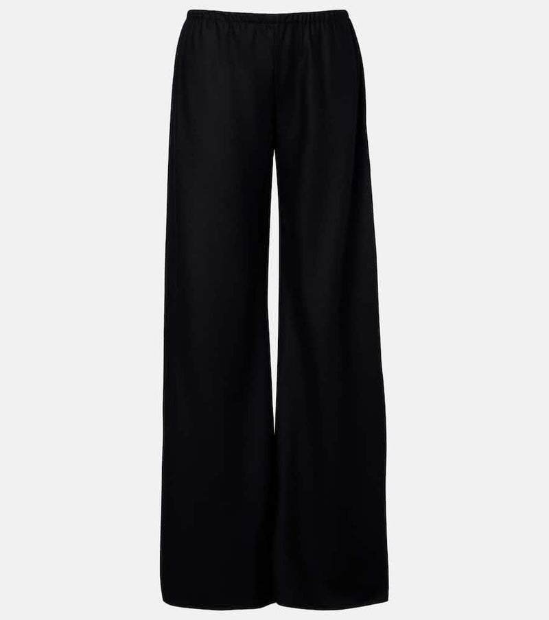 The Row Gala virgin wool flannel wide-leg pants