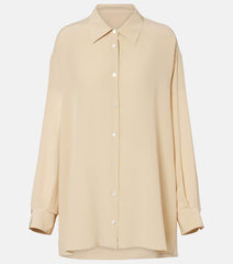 The Row Luka silk crepe shirt