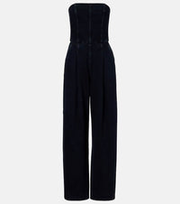 Agolde Agyness denim bustier jumpsuit