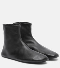 The Row Stella shearling-lined leather ankle boots