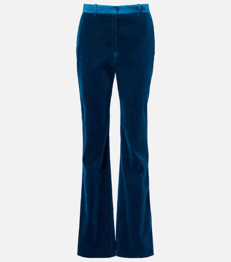 Rabanne Cotton-blend velvet flared pants
