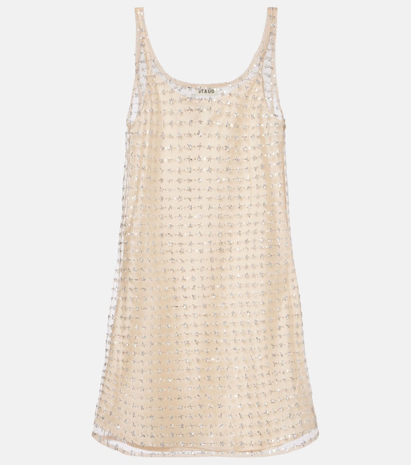 Staud Aurielle sequined tulle minidress