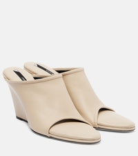 Christen Strap Stretch 75 leather wedge mules
