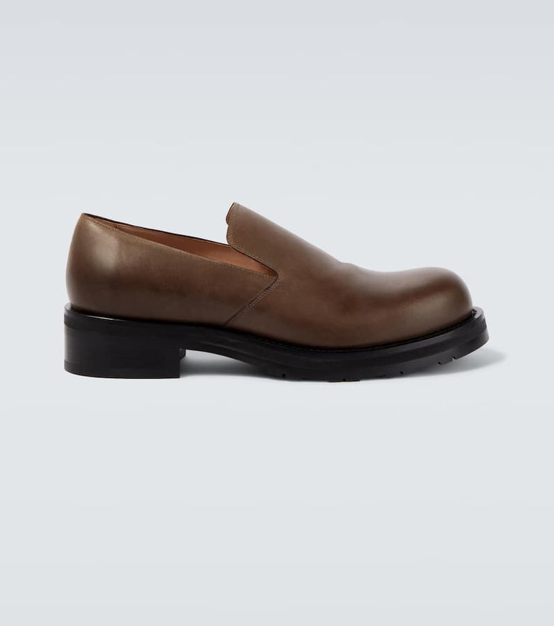 The Row Leather slip-on shoes