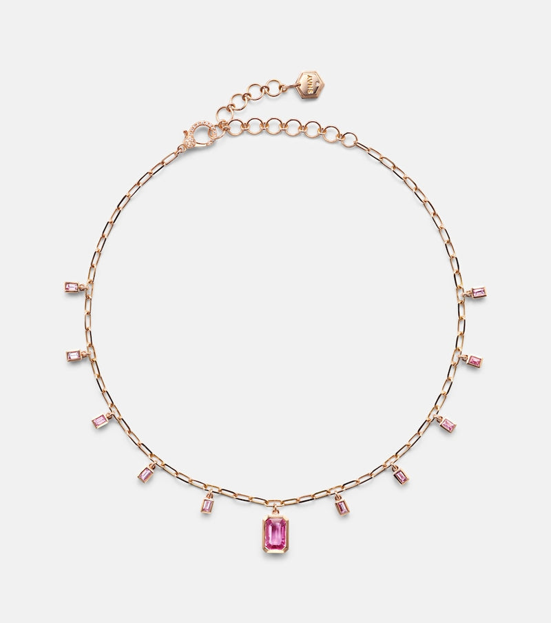 Shay Jewelry 18kt rose gold choker with sapphires