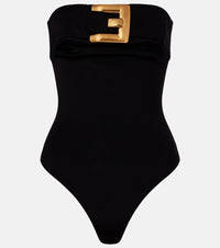 Balmain Strapless crepe bodysuit