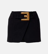 Balmain Virgin wool grain de poudre miniskirt