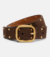 Loewe Studded suede belt