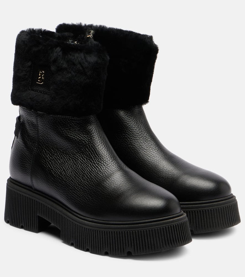 Bogner Turin shearling-lined leather ankle boots