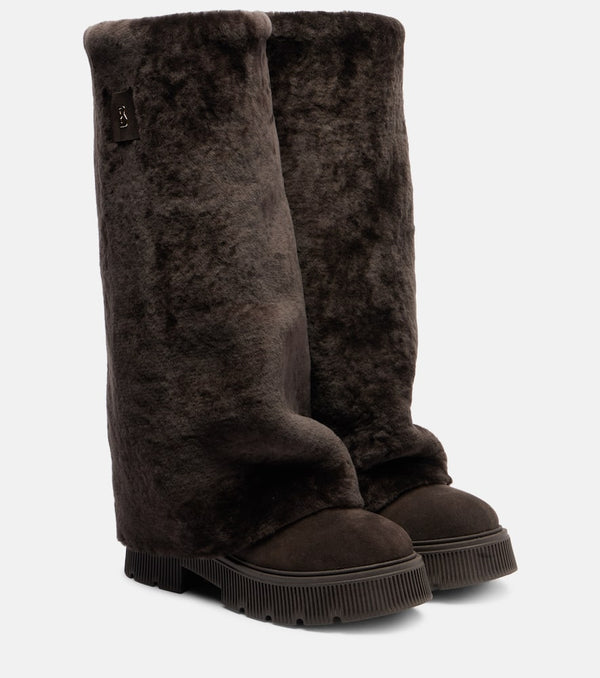 Bogner Turin shearling and suede boots