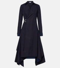 Loewe Draped cotton wrap dress
