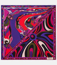 Pucci Marmo and Orchidee silk twill scarf