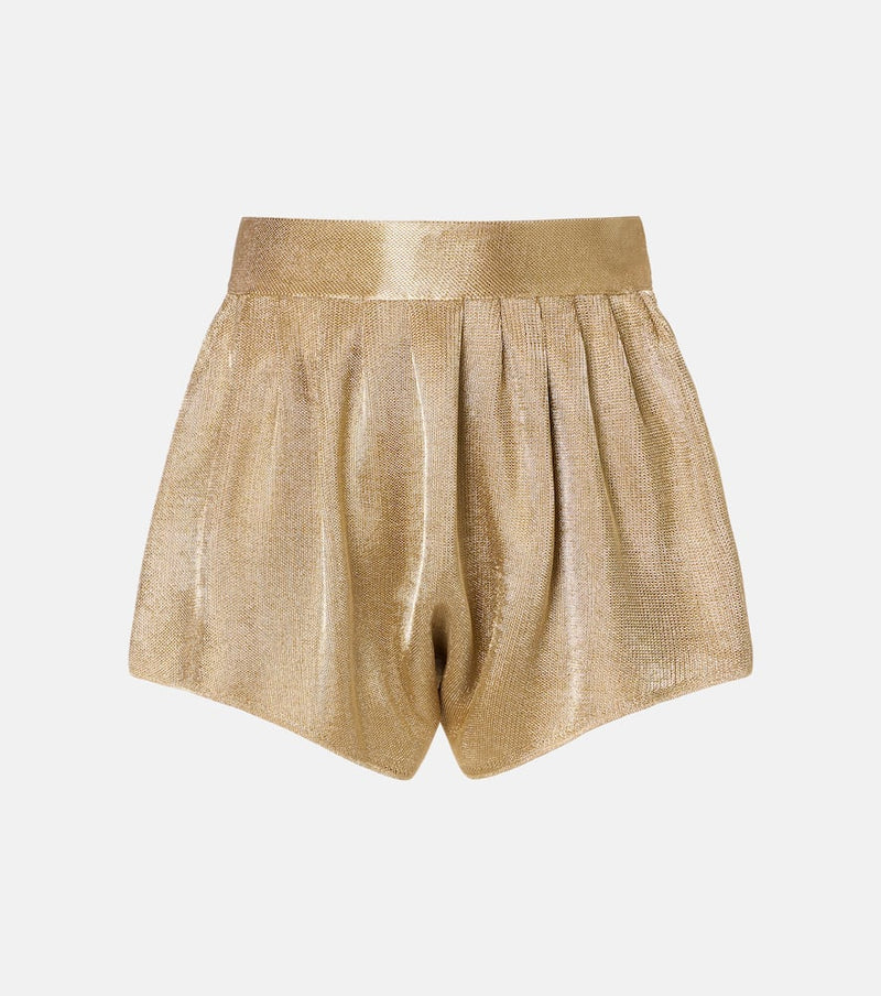 Alaia High-rise mesh shorts