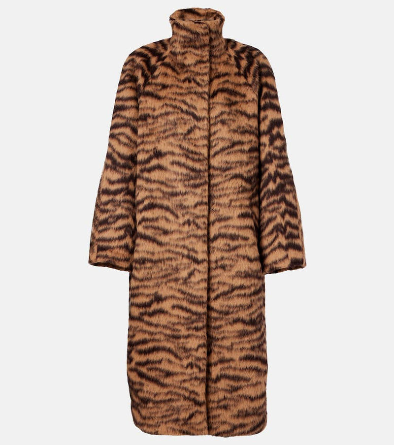 Alaia Zebra-print wool-blend jacquard coat