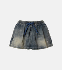 Balenciaga Distressed denim miniskirt