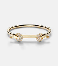 Ananya Chakra Icon 18kt gold bracelet with diamonds and quartz