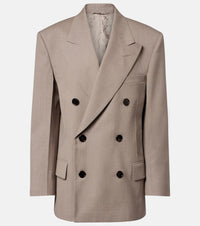 Gucci Double-breasted wool mouline blazer