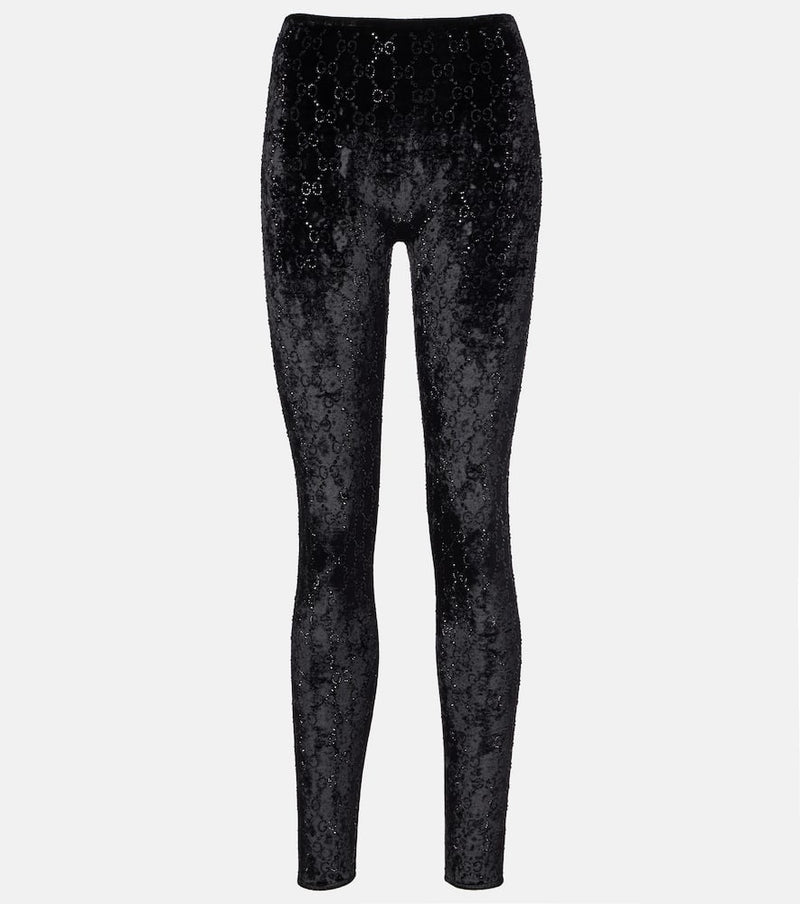 Gucci GG embellished chenille leggings