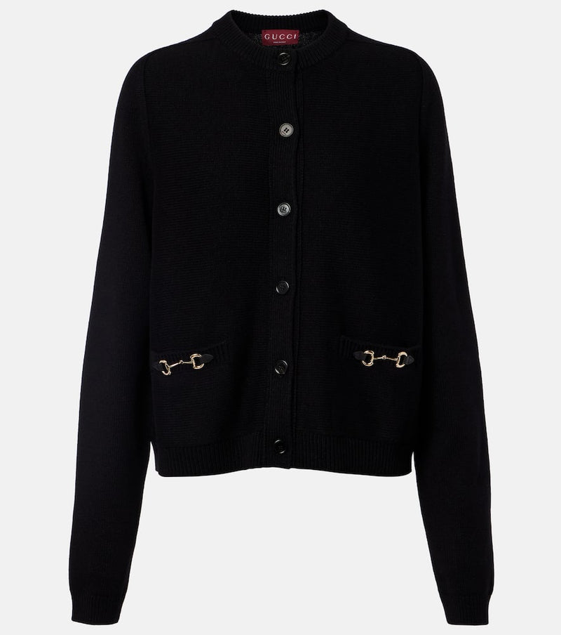 Gucci Horsebit wool and cashmere cardigan