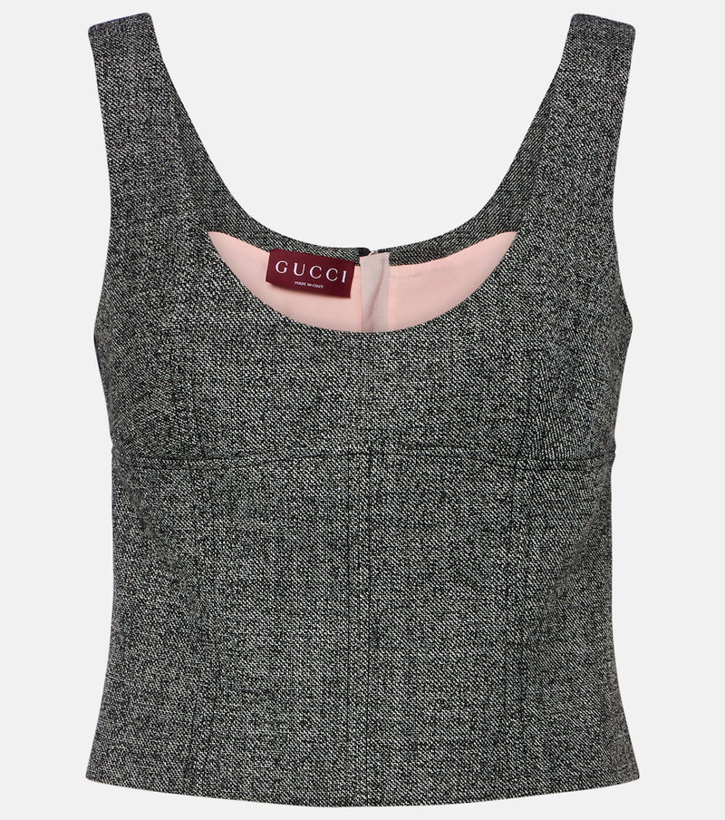 Gucci Cropped wool tank top
