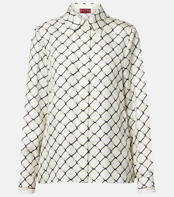 Gucci Gucci Horsebit silk twill shirt