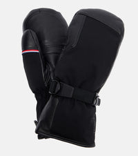 Moncler Leather-trimmed padded ski mittens