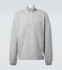 Thom Browne 4-Bar cotton jersey half-zip sweatshirt